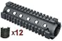 UAG AR15 AR-15 M4 CARBINE RIFLE QUAD 4-WEAVER/PICATINNY RAIL ALUMINUM HANDGUARD+ COVERS