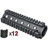 UAG AR15 AR-15 M4 CARBINE RIFLE QUAD 4-WEAVER/PICATINNY RAIL ALUMINUM HANDGUARD+ COVERS