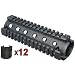 UAG AR15 AR-15 M4 CARBINE RIFLE QUAD 4-WEAVER/PICATINNY RAIL ALUMINUM HANDGUARD+ COVERS