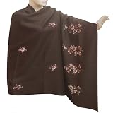 Handmade Colorful Embroidered Shawl In Wool Fabric From India (Free Shipping) shwl0041r