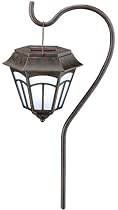 Moonrays 91720 Berwick Style Solar Powered Path Light, Stake or Hanging, 2-Pack