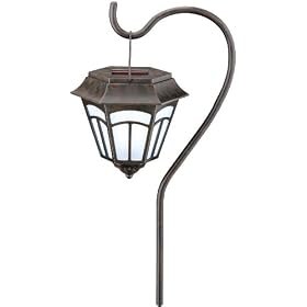 Moonrays 91720 Berwick Style Solar Powered Path Light, Stake or Hanging, 2-Pack