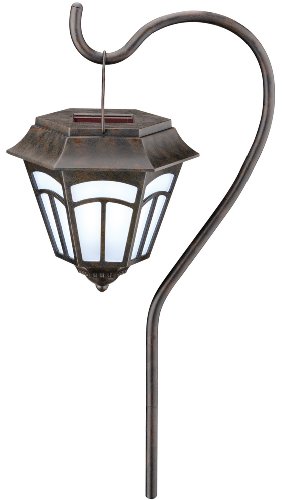 Moonrays 91720 Berwick Style Solar Powered Path Light, Stake or Hanging, 2-Pack