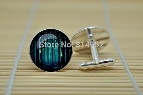 Pretty Lee Magical Forest Jewelry Magical Forest Cufflinks In Silver Glass Cabochon Cuff Links C1161