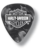 Dunlop Harley Davidson Pearloid Guitar Picks 3 Dozen, Black Medium