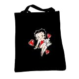 Betty Boop Tote Bag in Black - Officially Licensed Large Totebag Handbag Novelty Item; Great Gift Idea.