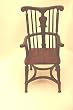 Dollhouse Miniature Walnut Handcarved Armchair