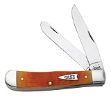 Case Cutlery 12830 Case Trapper Knife, Orange Peel Bone