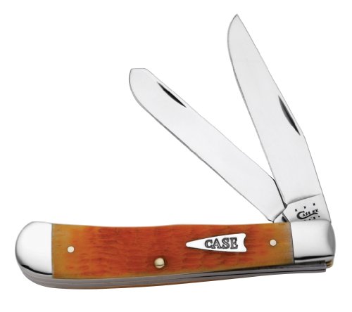 Case Cutlery 12830 Case Trapper Knife, Orange Peel Bone Case Cutlery 12830 Case Trapper Knife, Orange Peel Bone