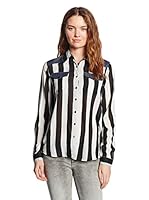 LTB Jeans Camisa Mujer Sapari (Negro / Blanco / Azul)