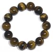 14mm Tiger Eye Beaded Stretch Bracelet, 7"