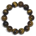 14mm Tiger's Eye Beaded Stretch Bracelet, 7"
