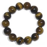 14mm Tiger Eye Beaded Stretch Bracelet, 7