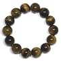 14mm Tiger Eye Beaded Stretch Bracelet, 7"