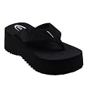 AKA Soda Women's Platform Sandals Black