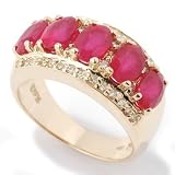 14K Yellow Gold Ruby or White Gold Sapphire Ring
