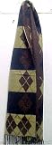 Brown / Tan / Black Argyle Pattern Neck Scarf Wrap