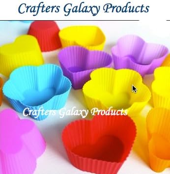 Crafters Galaxy Molds for Ice Cube Shapes - Candle Candy - Chocolate - Soap Making Set of 6 Variety Silicone Molds Includes - 2 Add'l Molds!