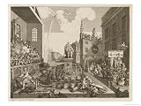 Statue of George III Presides Over a Well-Ordered Country Represented by a Well Tended Garden Giclee Poster Print by William Hogarth, 24x18