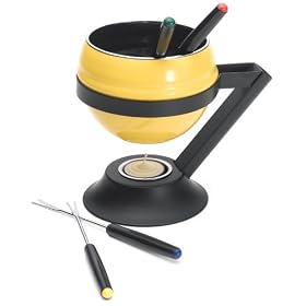 Paderno 7 Piece Cheese Chocolate Fondue - yellow by Paderno