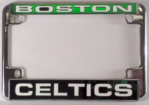 Boston Celtics Chrome Motorcycle RV License Plate Frame