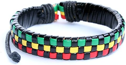 Oren Bravo Unisex Vintage Punk Style Brown Leather Bracelet (A3)