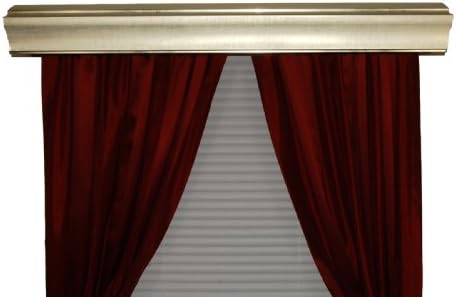 BCL Drapery Hardware 54BASSD Double Curtain Rod Cornice, Baxter Custom Molding, Sargento Silver, 54-Inch