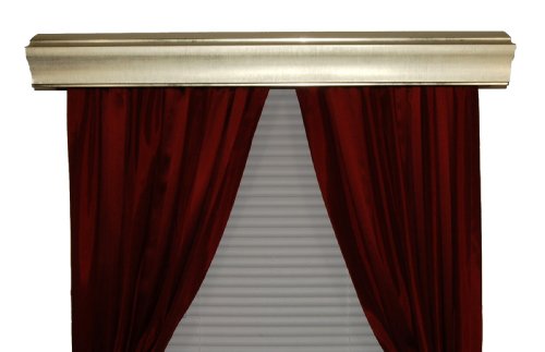 BCL Drapery Hardware 54BASSD Double Curtain Rod Cornice, Baxter Custom Molding, Sargento Silver, 54-Inch