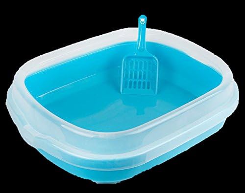 Choler Resin Cat Litter Box Top Open Cat High Shield Box Send Scoop (style1)