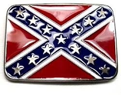 Rebel Flag Pewter Belt Buckle