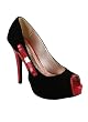 Velvet Bow Side Peep Toe Pump