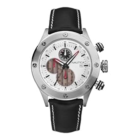 Nautica Men's NCT200 Chronograph Black Leather Watch #N16540G