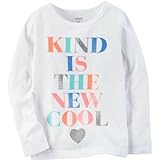 カーターズ Carter's/ ロングスリーブKindIsTheNewCoolグラフィックティ ホワイト トップス長袖Tシャツ 2歳【並行輸入】