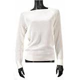 Celine Eggshell White Dolman Knit Longsleeves Pullover Top