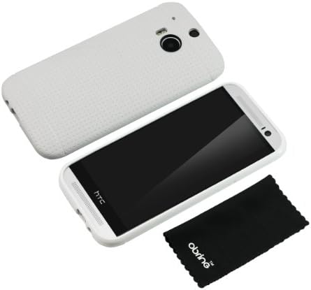 HTC One M8 case, Obring® Dot View Lightweight Protective Snap-on Case for HTC One M8 (Gray)