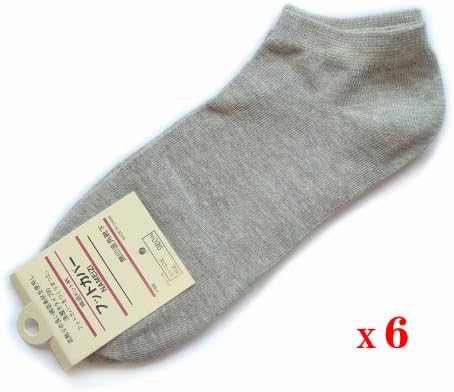 Charming! 6 Pair Gray Color LOW CUT Ankle Socks 6-8 Grays Men/ Women Casual No Show Socks Thin