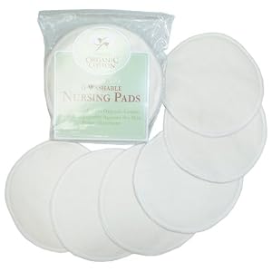 TL Care 6 Pack Organic Cotton Nursing Pads, Natural