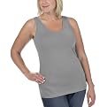 Mossimo&reg; Black Plus Scoop Microrib Tank - Gray