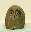 Carved Stone Owl Doorstop Statuary (Brown)