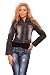 Astrapahl, trendige Damen Jacke, Jeansjacke, kurz, Farbe dunkel grau