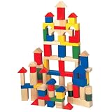 Maxim 60 Color and 40 Natural Building Blocks, 100-Pieces