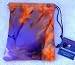 Gallant Hand: Cotton Gamer Dice Bag - Orange & Purple (5"x7") - Tie Dye Design!