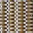 Renaissance Glass Tile - 3D Wave Mesh Mounted Glass Mosaic in Sabbia
