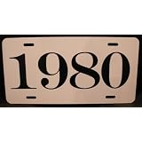 1980 YEAR LICENSE PLATE by Motown Automotive Design