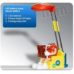 M&M's LED Desk Light, Battery Operated- M&M's Licensed Product by M&M's Chocolate Brand