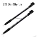 Ezlink Premium Nintendo Dsi Ndsi Retractable Stylus Metal Pen W/ Smooth Navigation (color: Black) Set Of 2