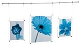 Umbra 306177-410 Trapeze Frame Holding Two 5 by 7-Inch and One 8 by 10-Inch Photo, Nickel