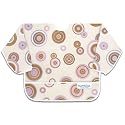 Bumkins Waterproof Sleeved Bib - Rose/Chocolate Circles