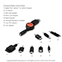 Javoedge Portable Battery Interchangeable Adapter Heads Kit