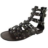 UPC 888311000342 product image for Steve Madden Women's Plato S Gladiator Sandal,Black/Stud,6.5 M US | upcitemdb.com